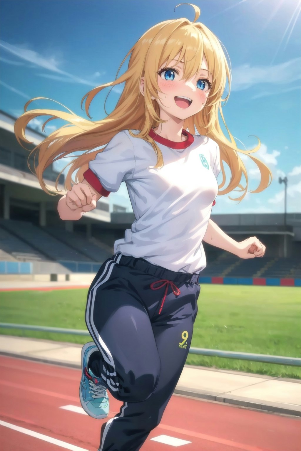 体育の時間の金髪ちゃん