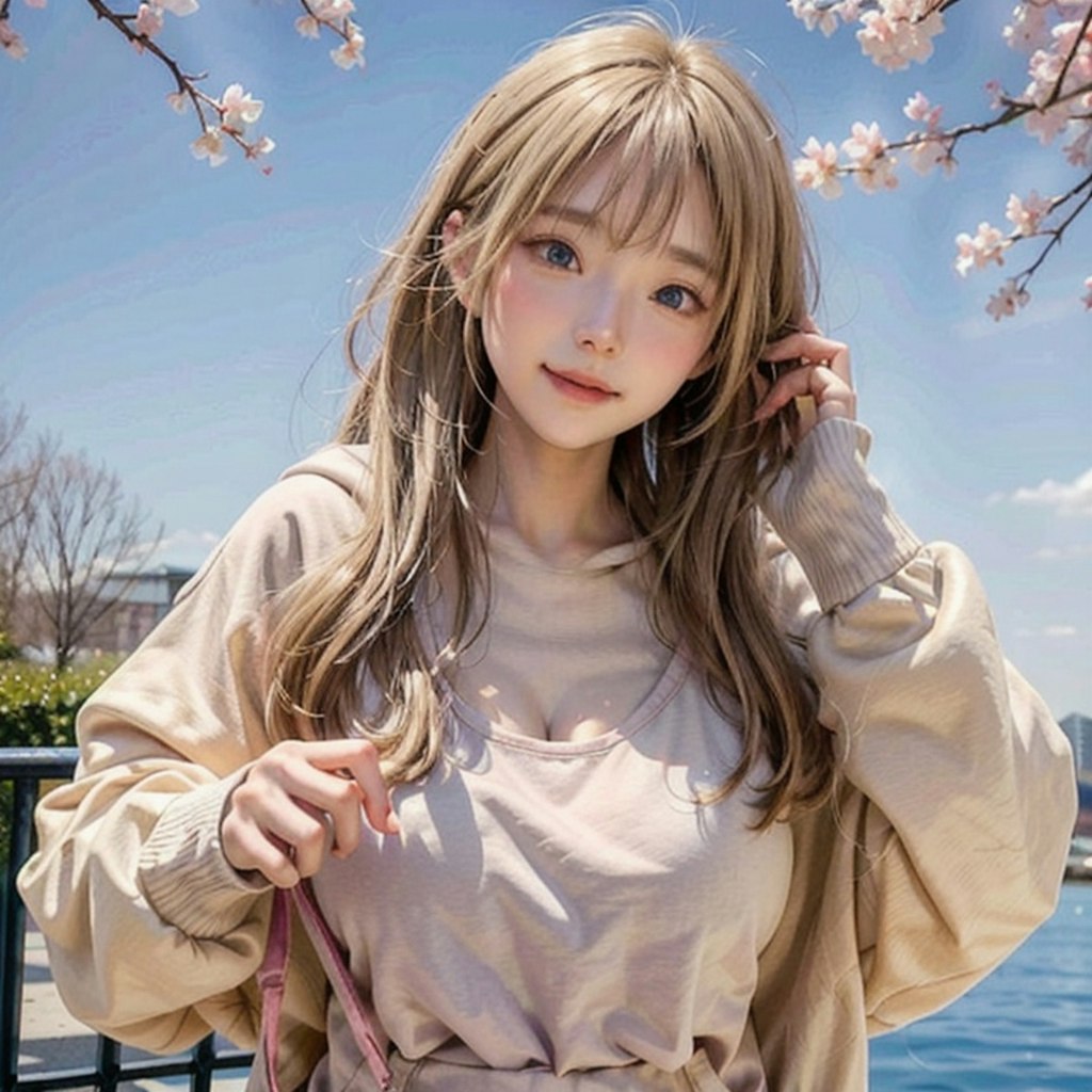 うちの娘 with 桜