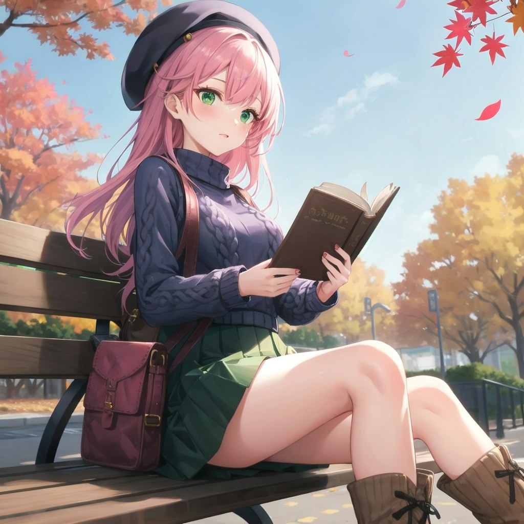 秋読書(姉)