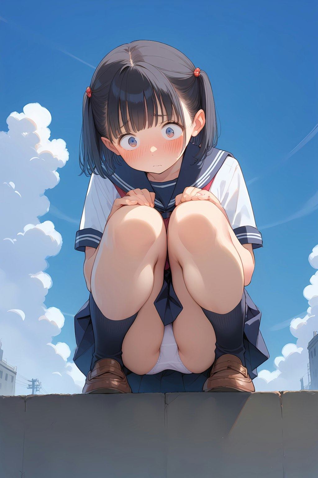 青い空、白い雲、そして白いパンツ