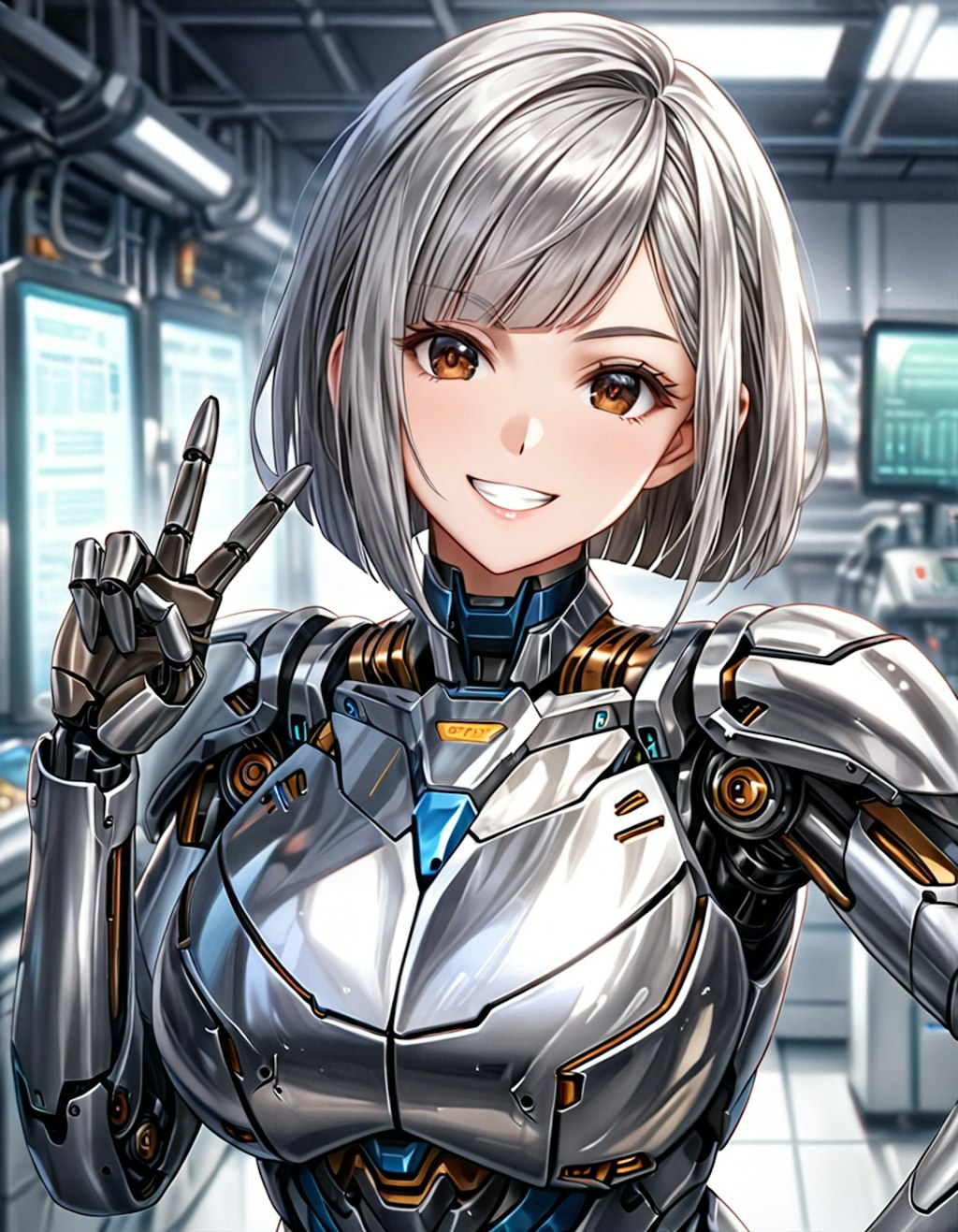 V signメカ子