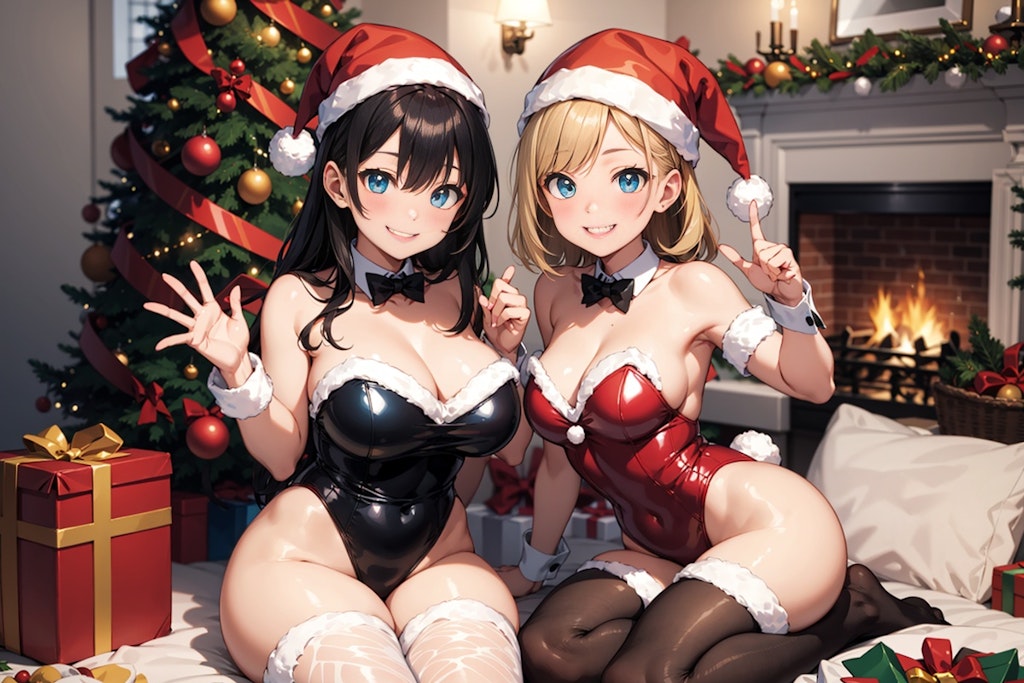 バニーガールのクリスマスパーティー