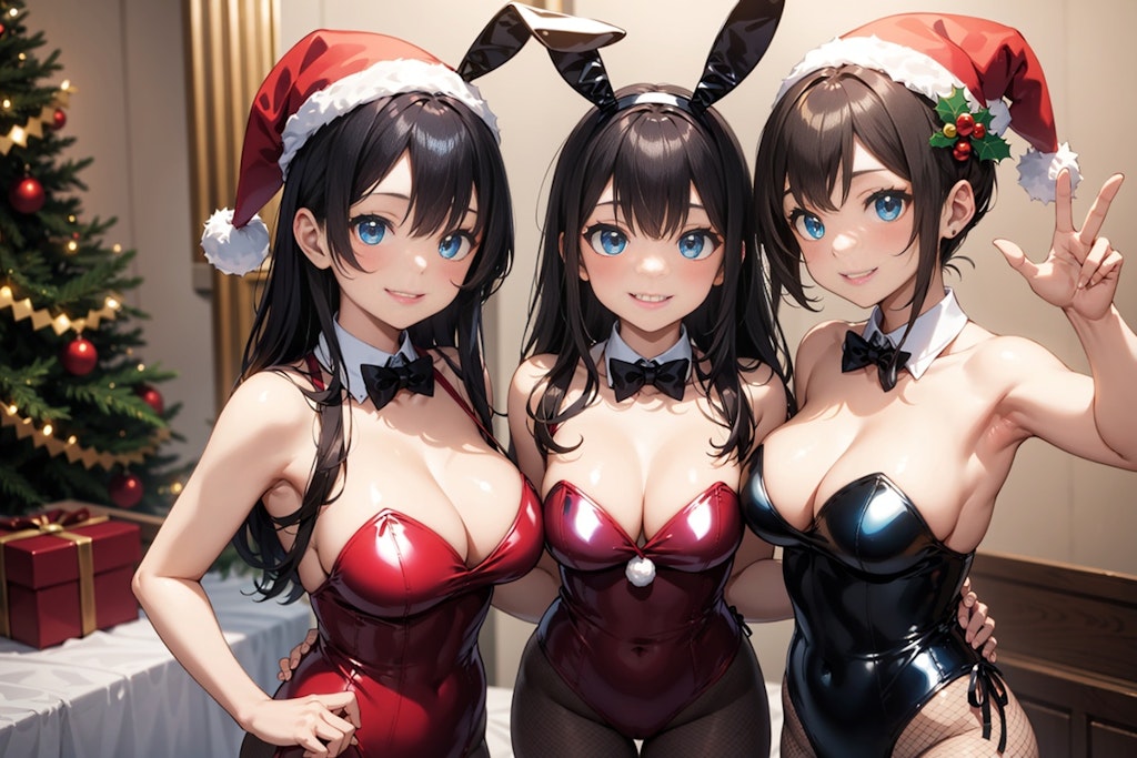 バニーガールのクリスマスパーティー