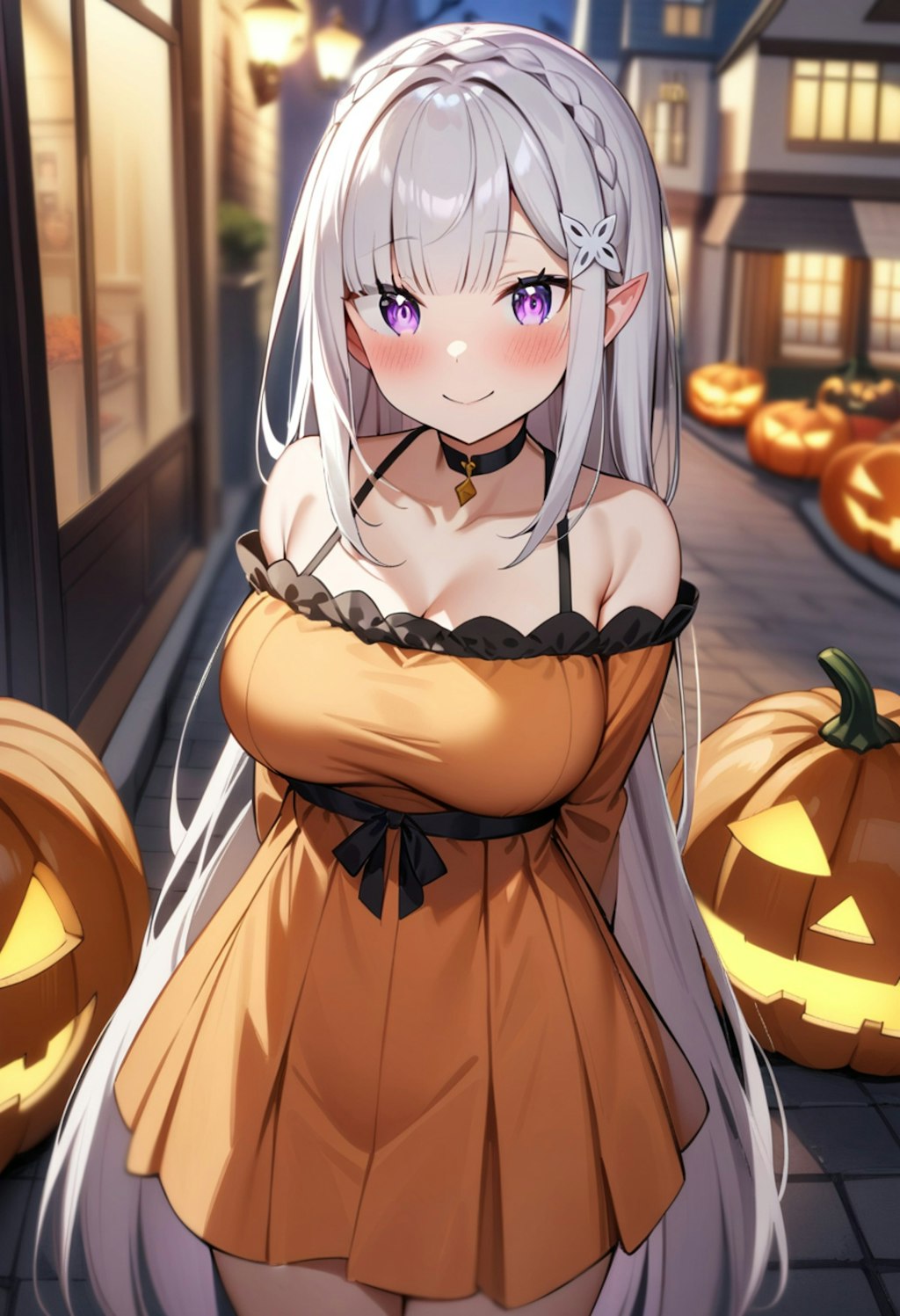 エミリア❄🧝‍♀️のジャックオーランタンドレス🎃👗