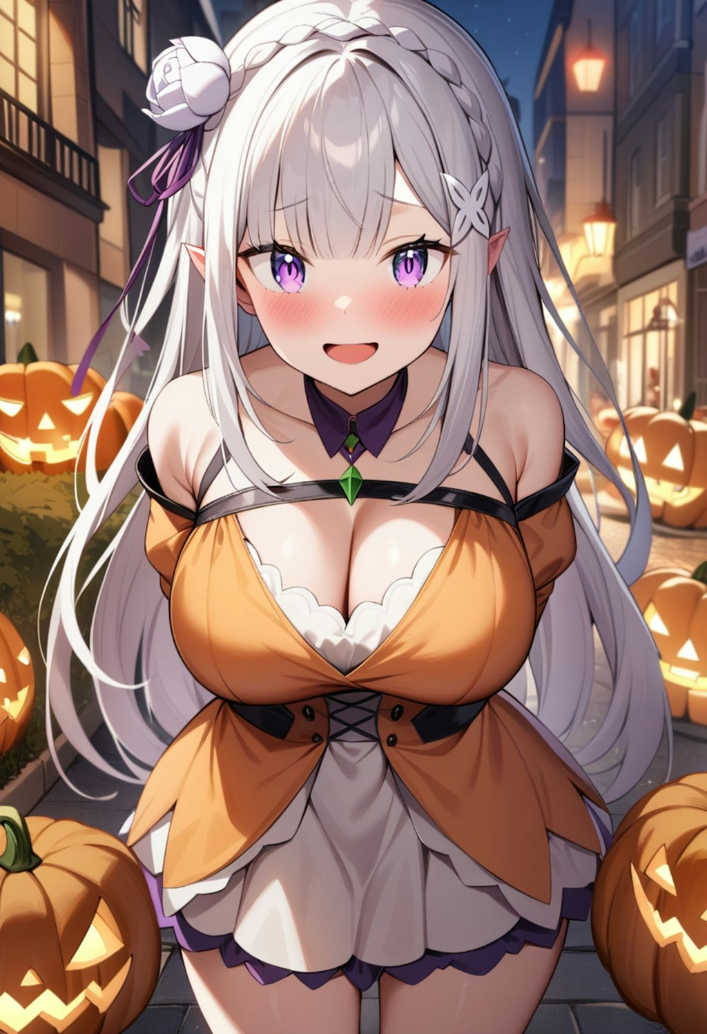 エミリア❄🧝‍♀️のジャックオーランタンドレス🎃👗