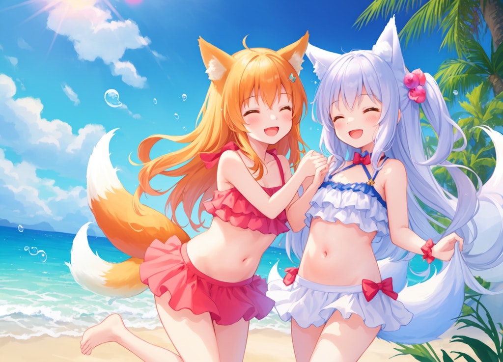 夏と海と狐っ子