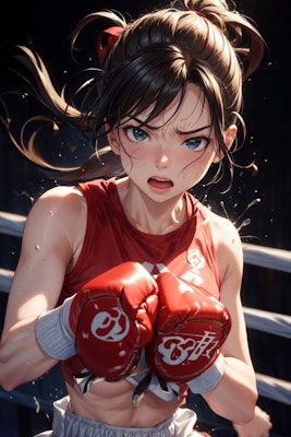 ボクシングマッチの女の子①