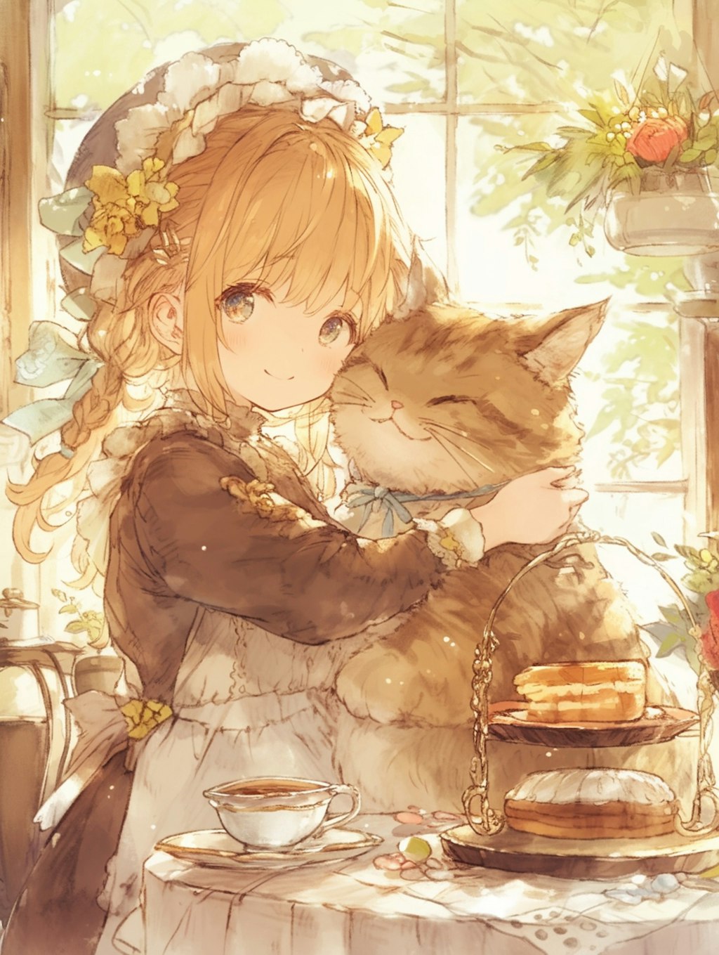 猫さんと。