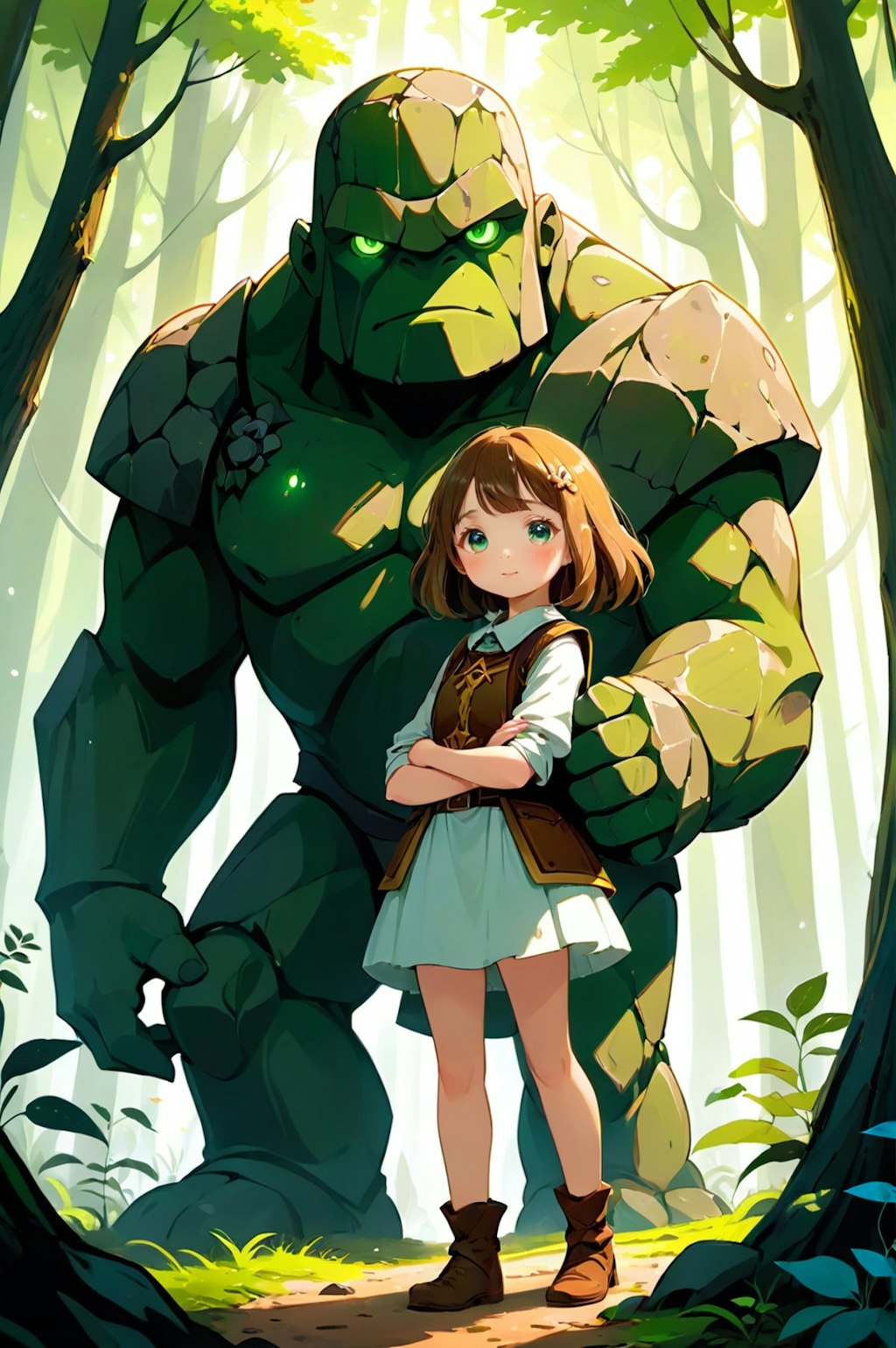 村の少女と森の巨人