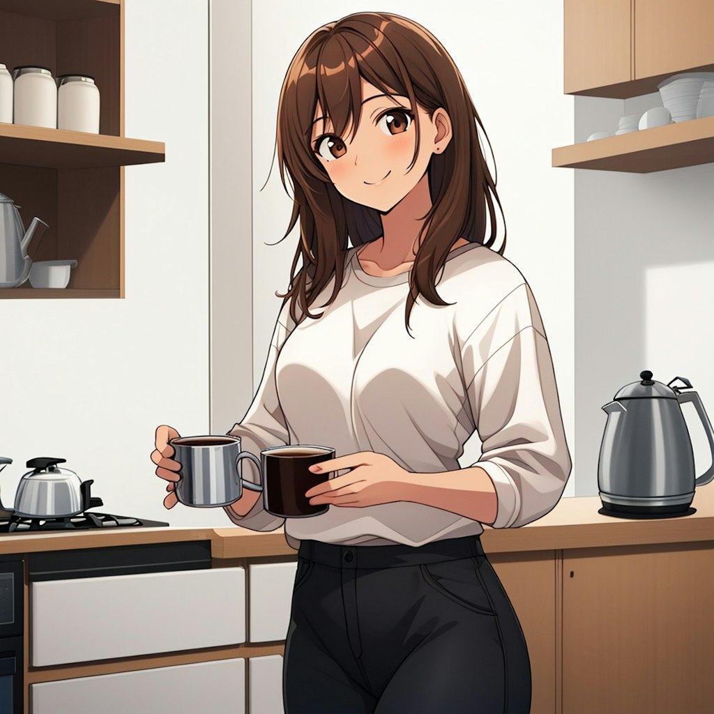 コーヒー通のおねえさん