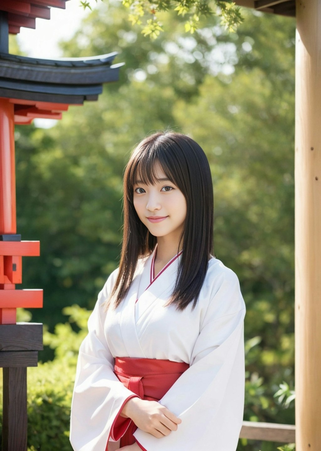 日本の女神(空想)を写実化