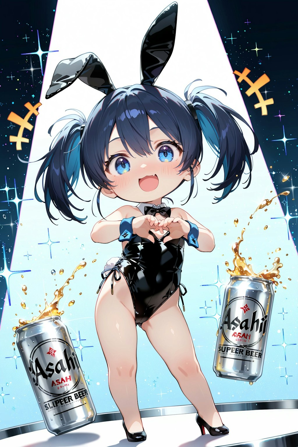 ちびキャラバニーさんとアサヒスーパードライ Y623