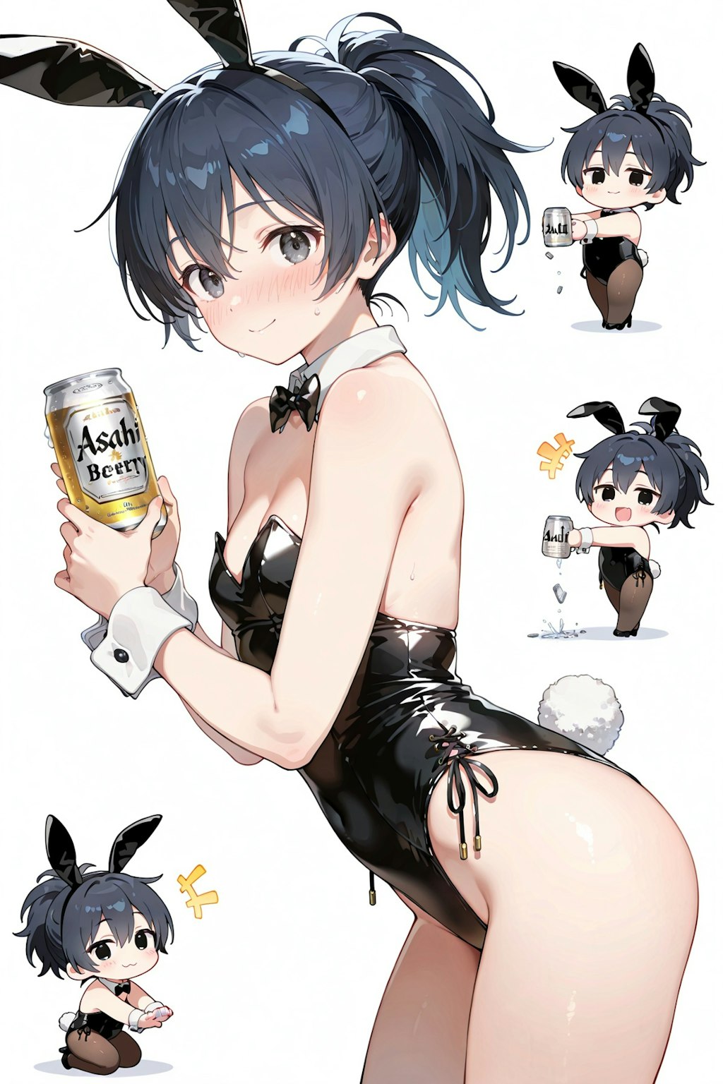 ちびキャラバニーさんとアサヒスーパードライ Y623