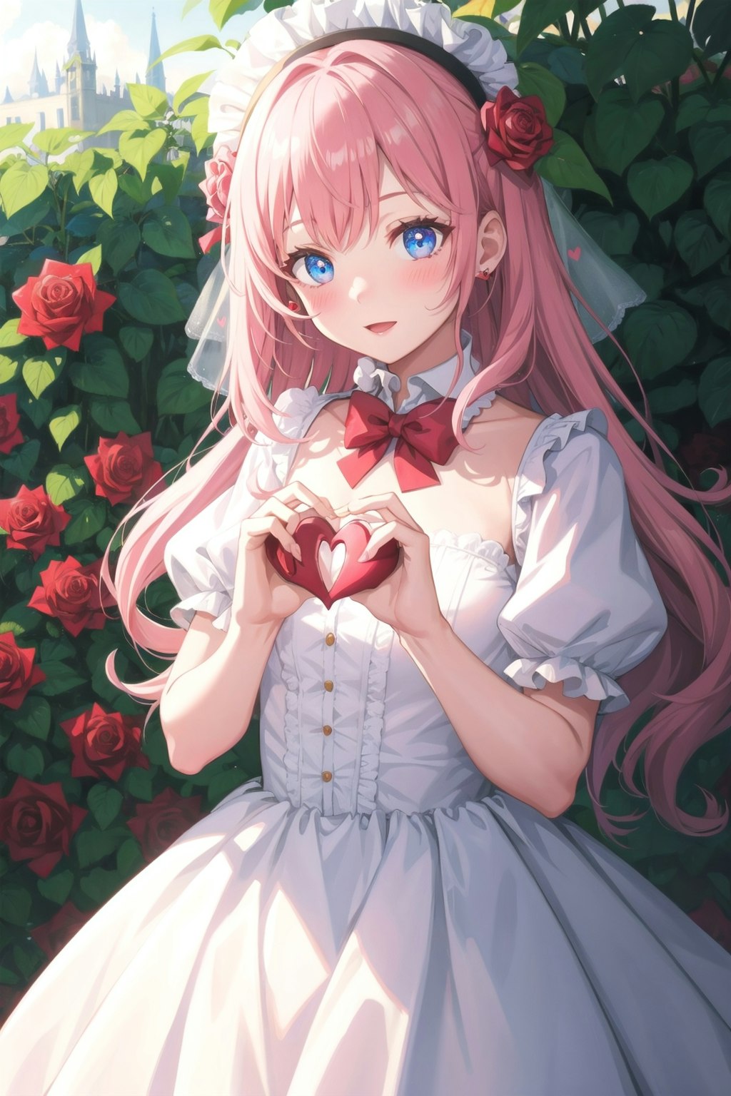 Heart hands in Rose garden