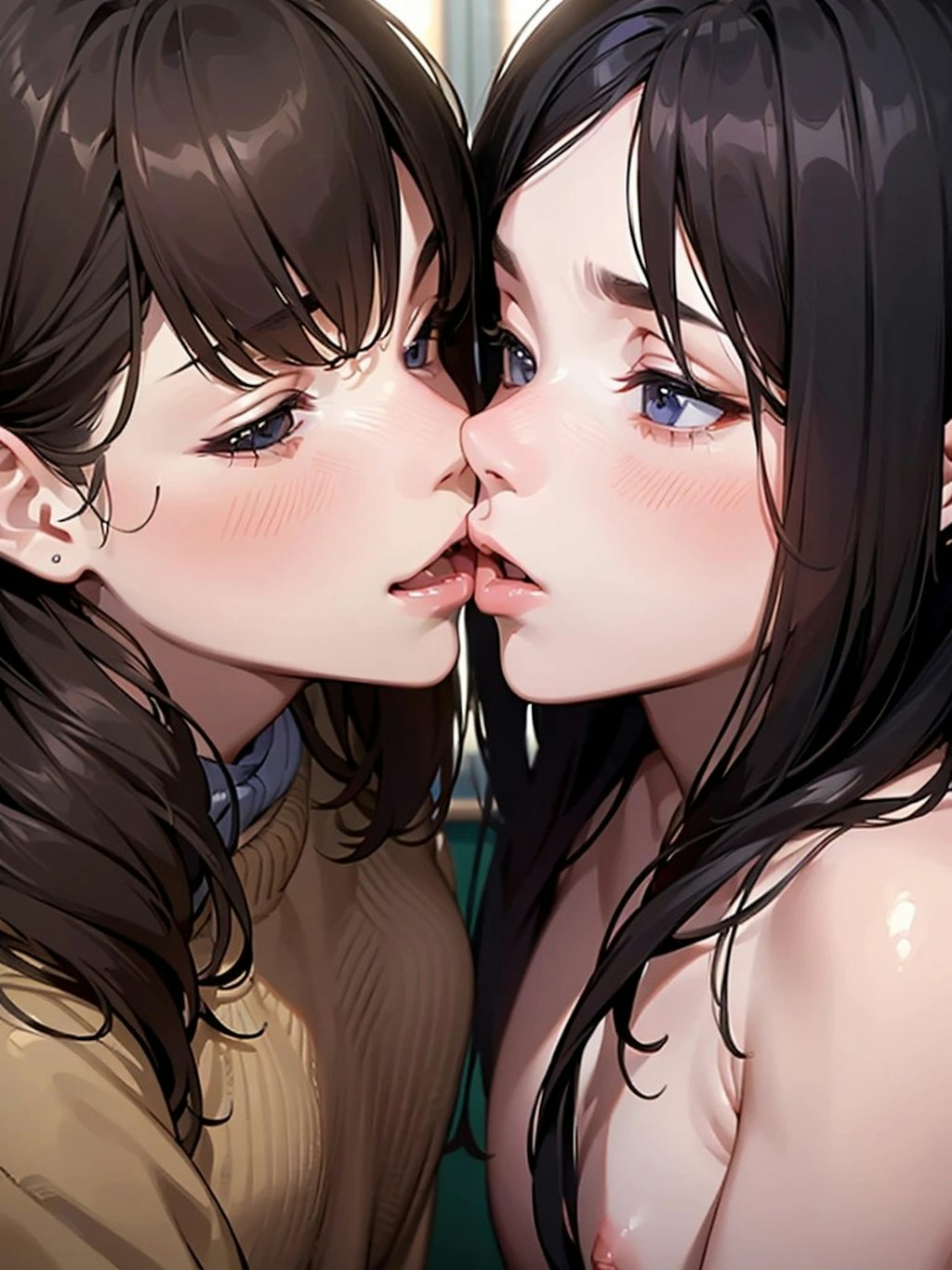 百合少女たちのキス