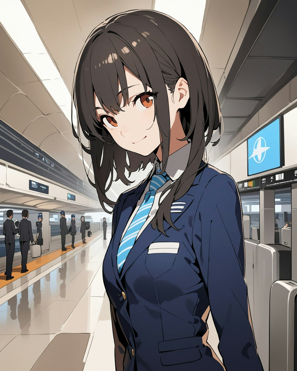 航空関係で働いてる女の子