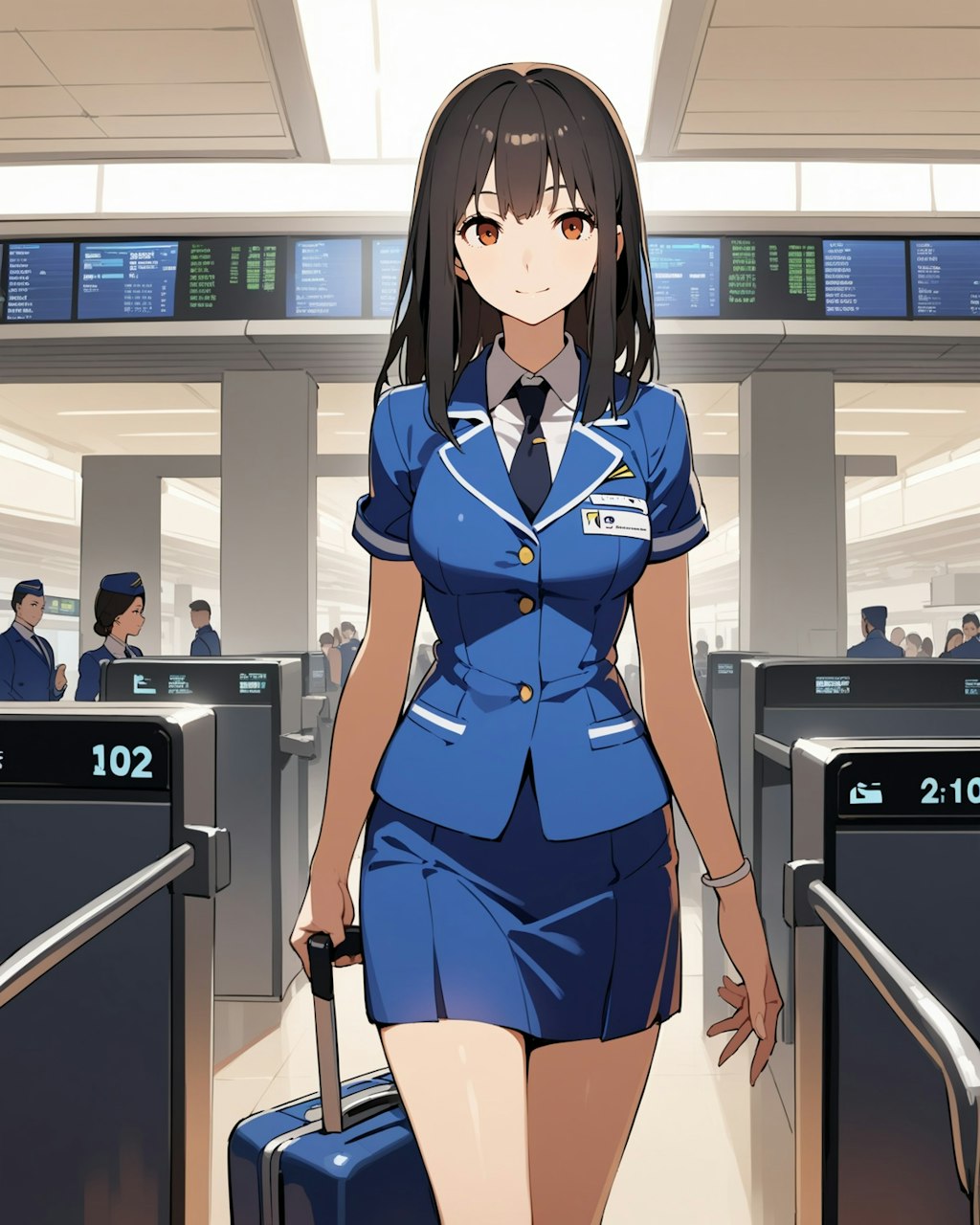 航空関係で働いてる女の子