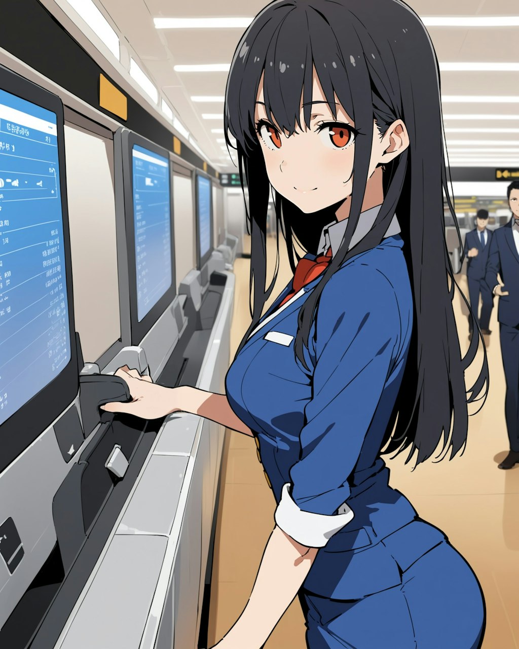 航空関係で働いてる女の子