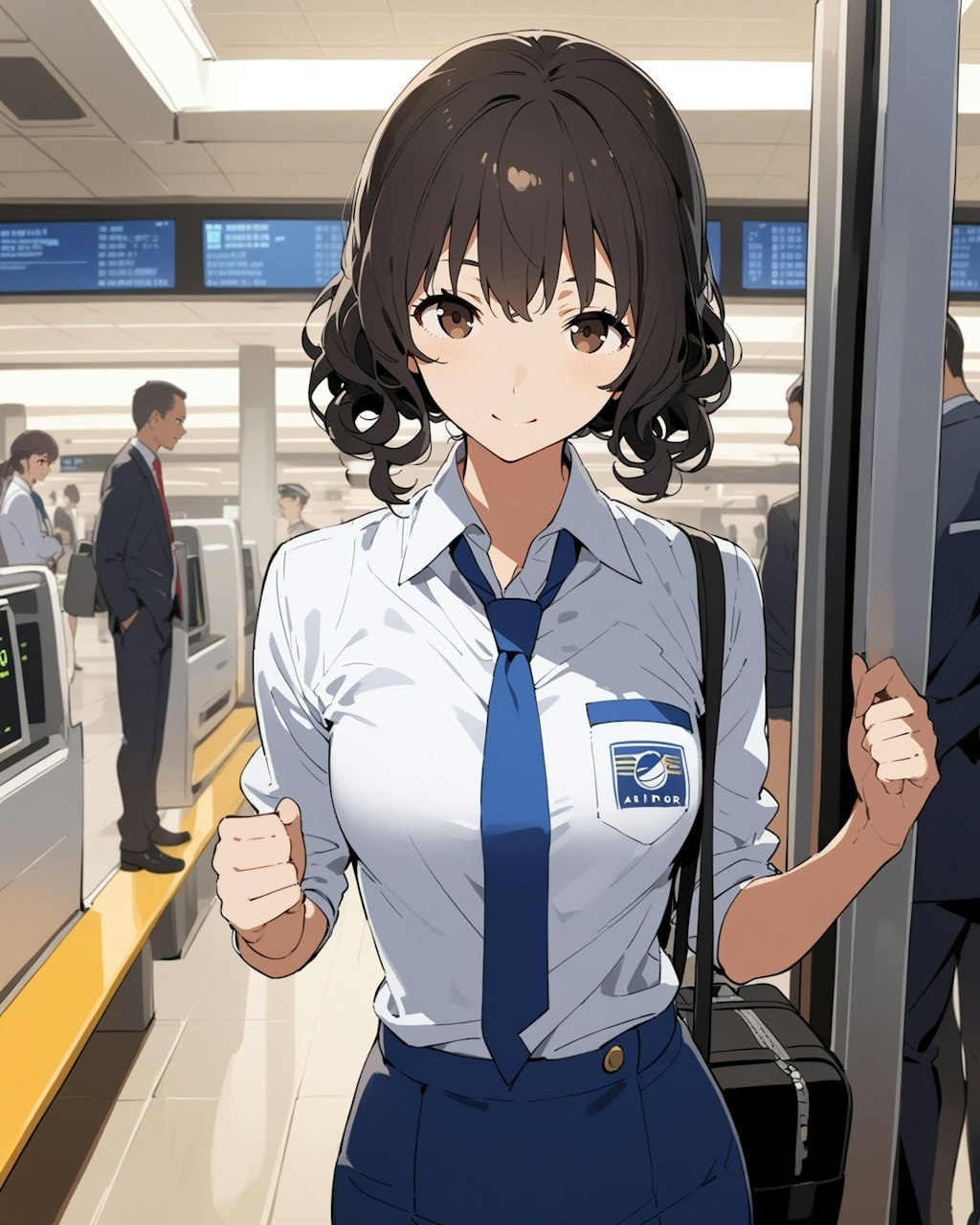 航空関係で働いてる女の子