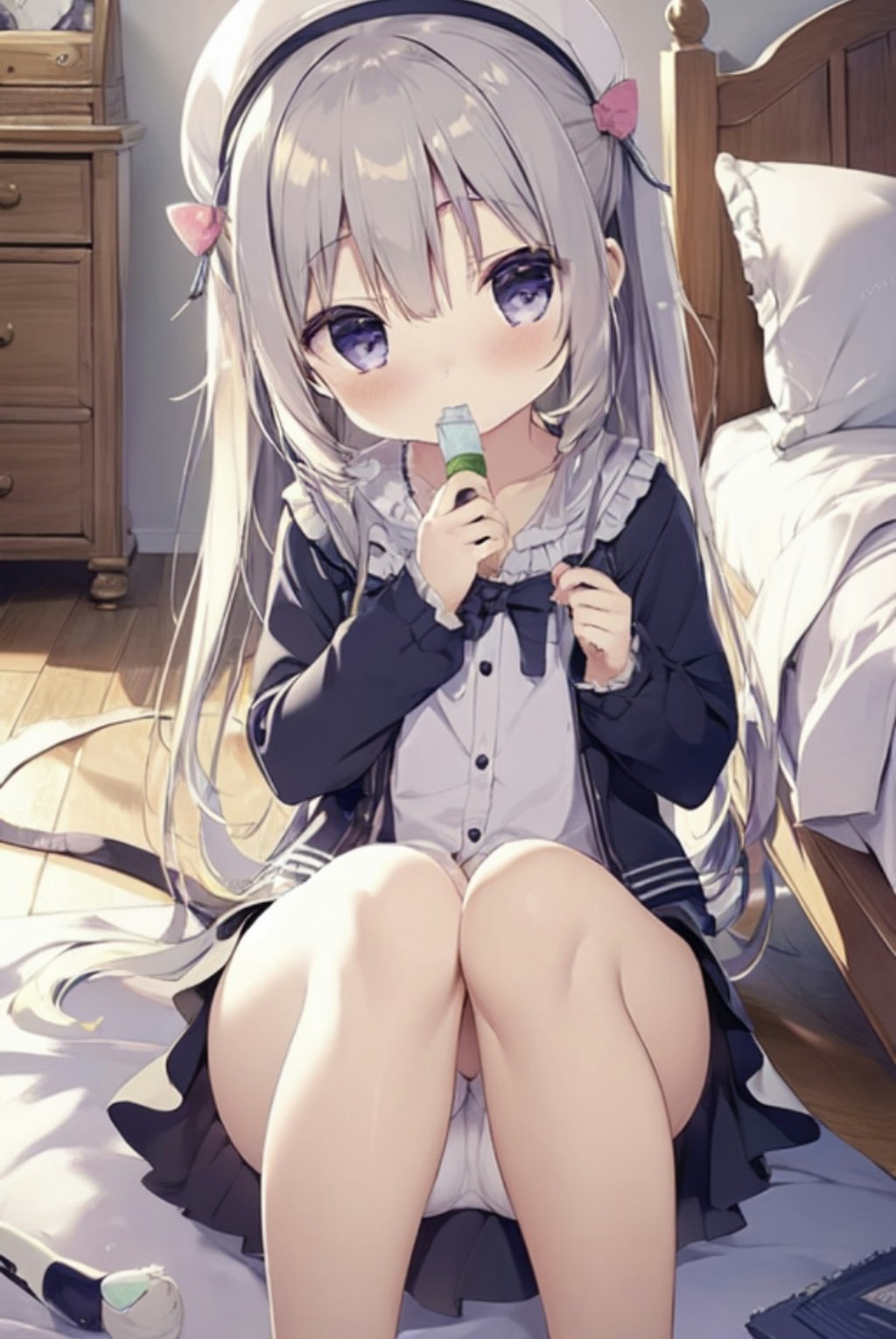 お菓子を食べる女の子2☆