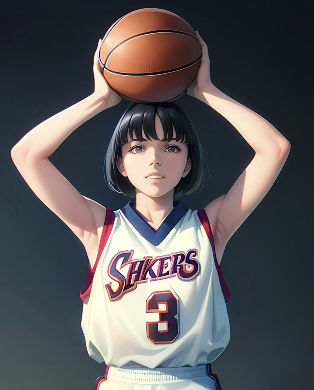 女バスのジャンプシュート88