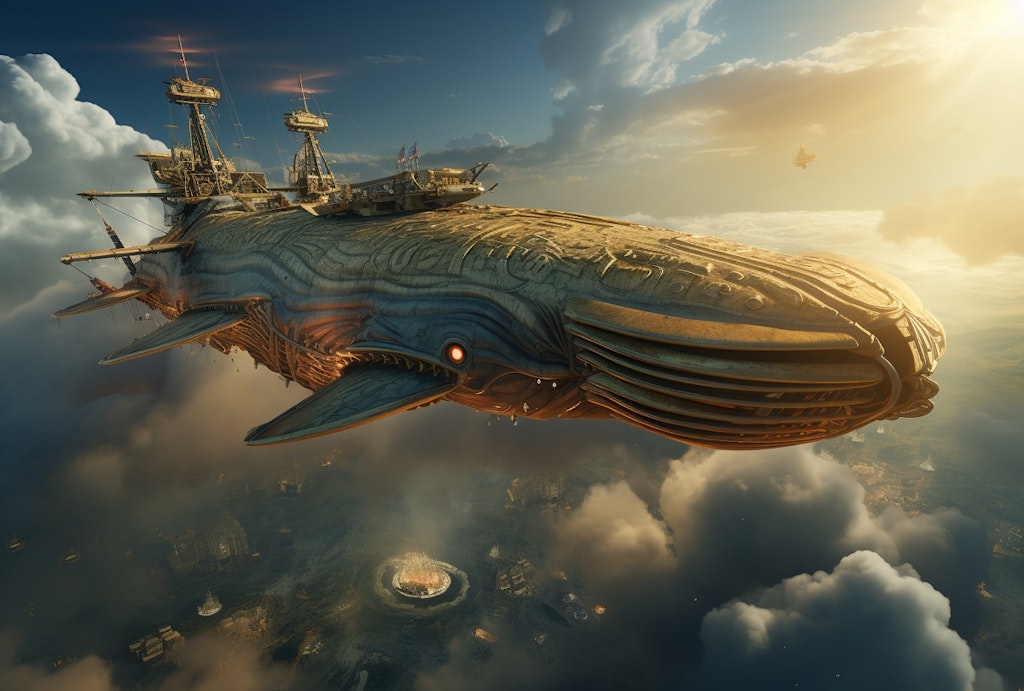 クジラ型巨大飛空艇