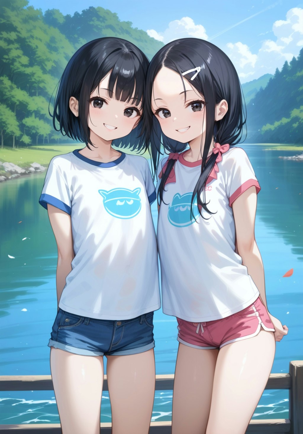 水辺の女の子たち