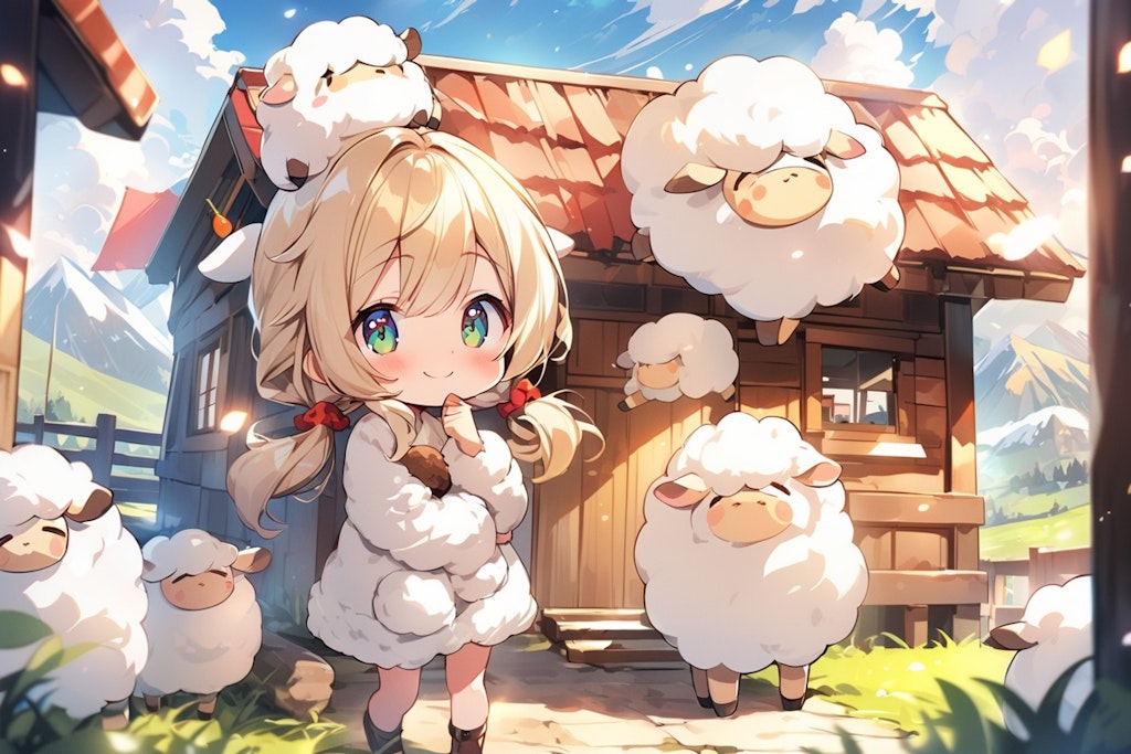 羊牧場と茉莉花ちゃん