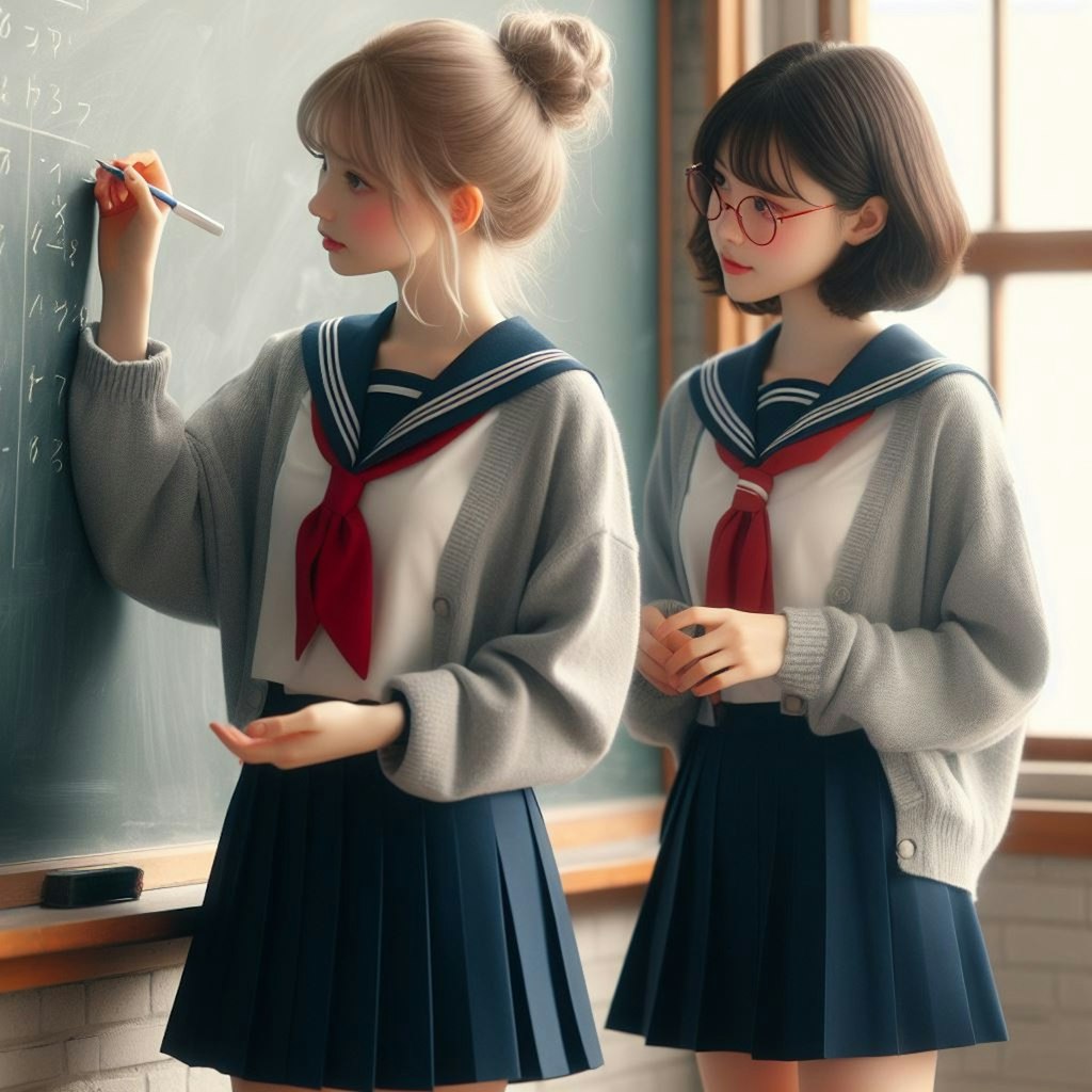 眼鏡女子 楓と金団子ちゃん