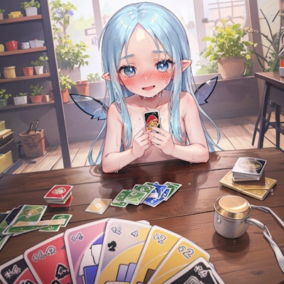 妖精と野球拳カードゲーム