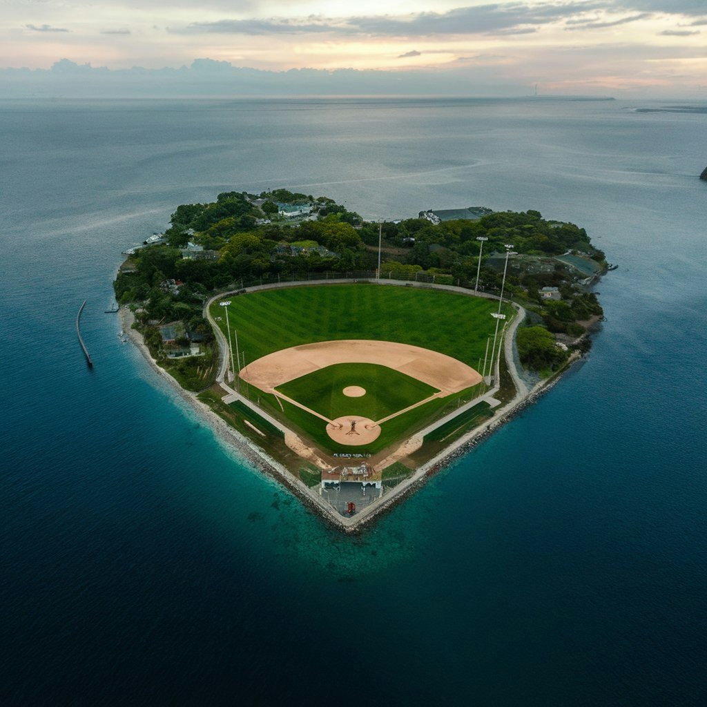 野球場の島