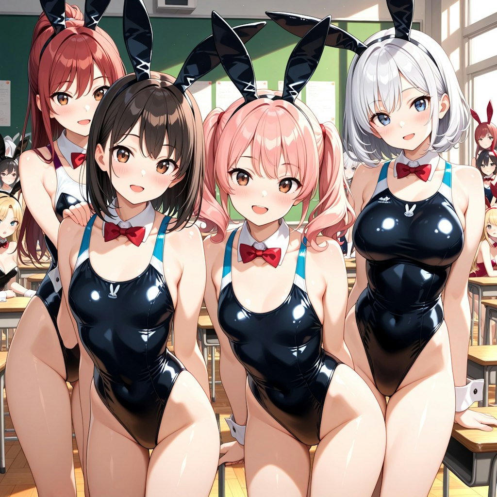 うちのバニーは競泳水着