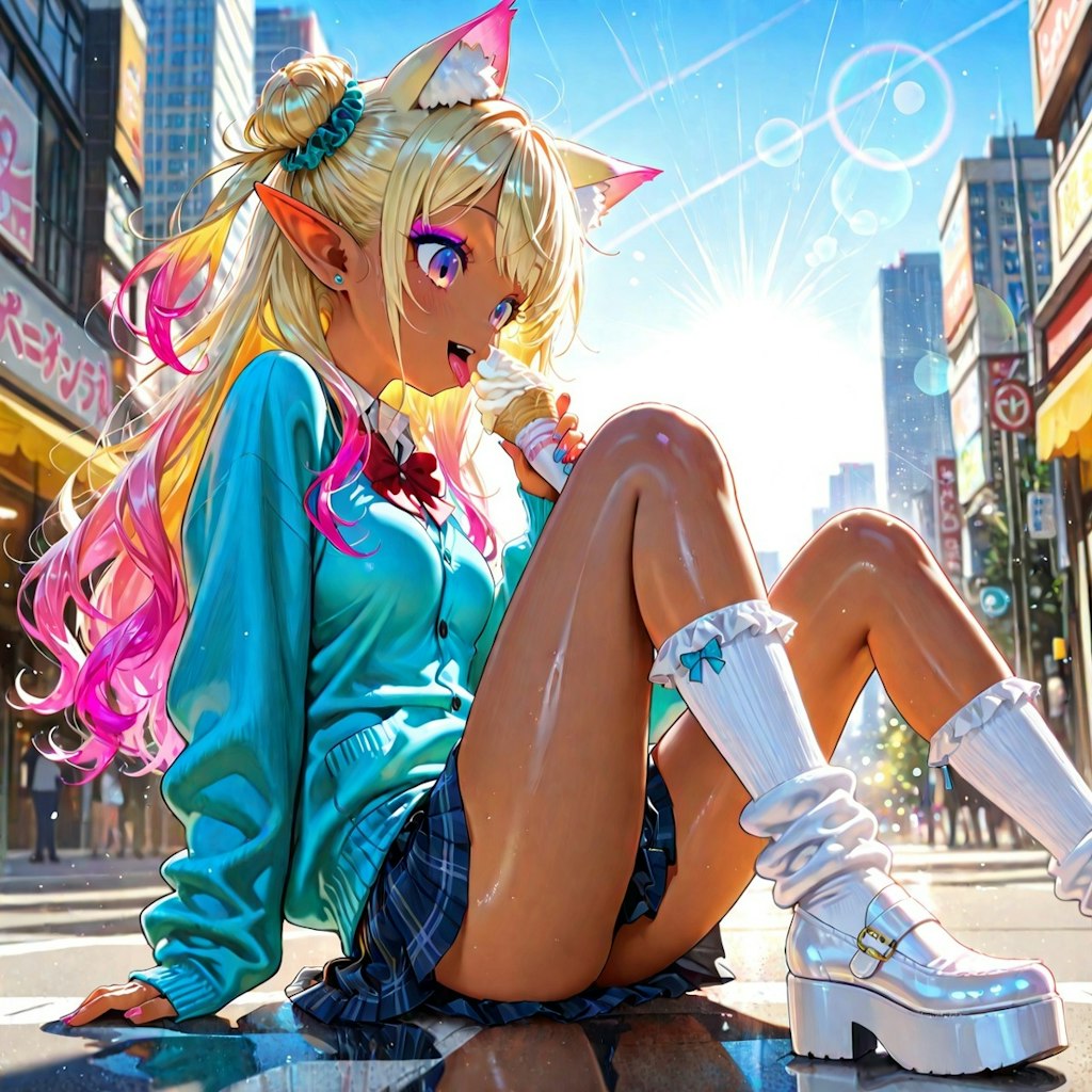 12枚）アイスクリームとギャル