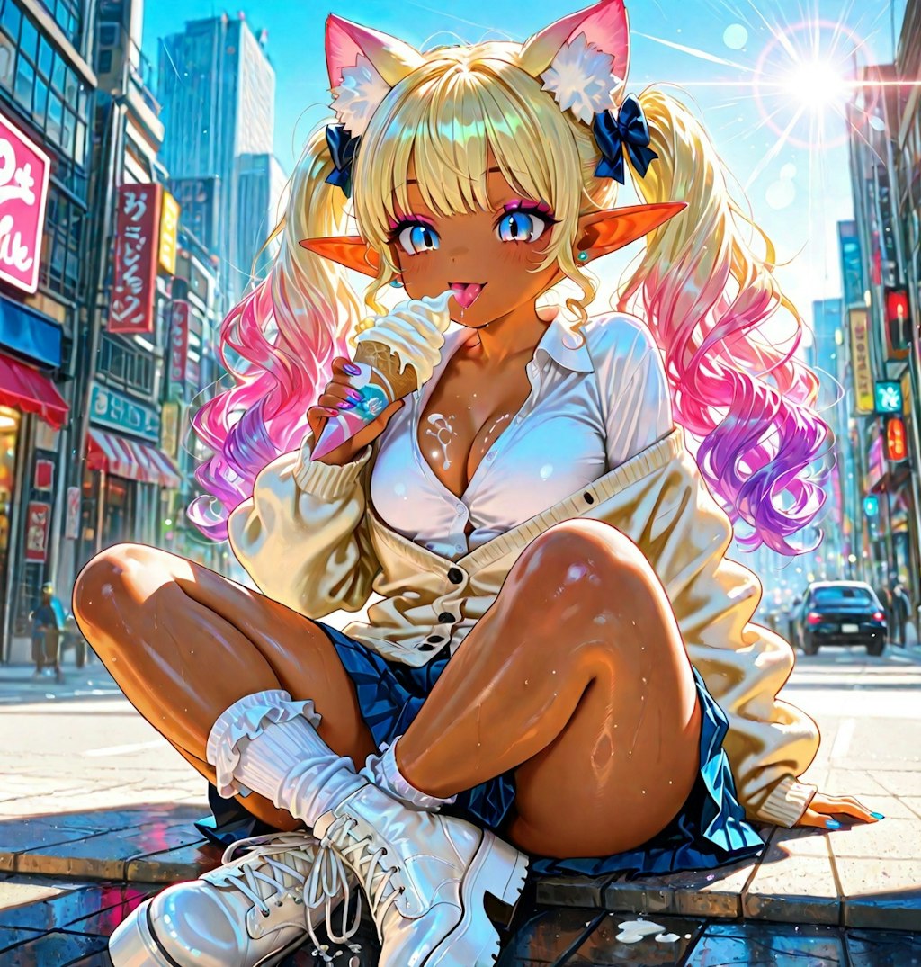 12枚）アイスクリームとギャル