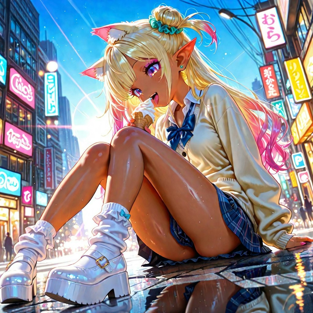 12枚）アイスクリームとギャル