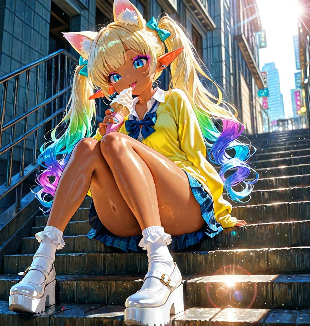 12枚）アイスクリームとギャル