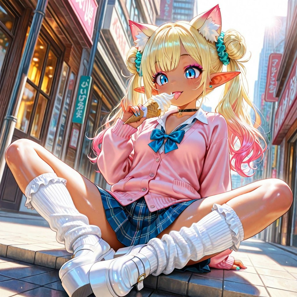 12枚）アイスクリームとギャル