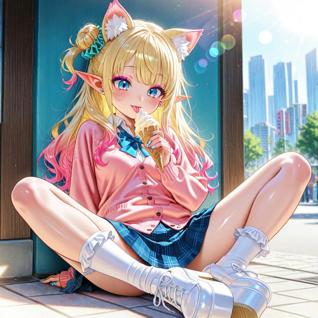 12枚）アイスクリームとギャル