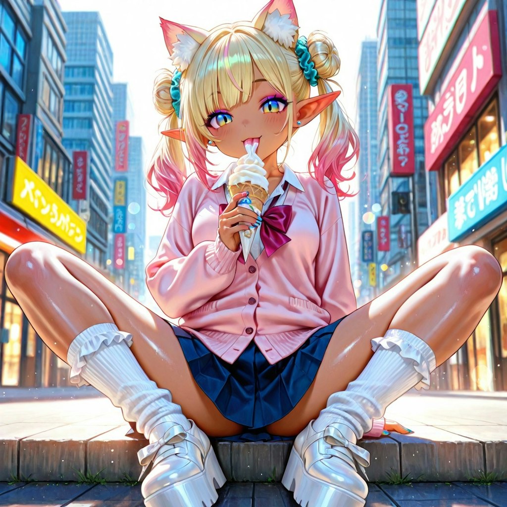 12枚）アイスクリームとギャル