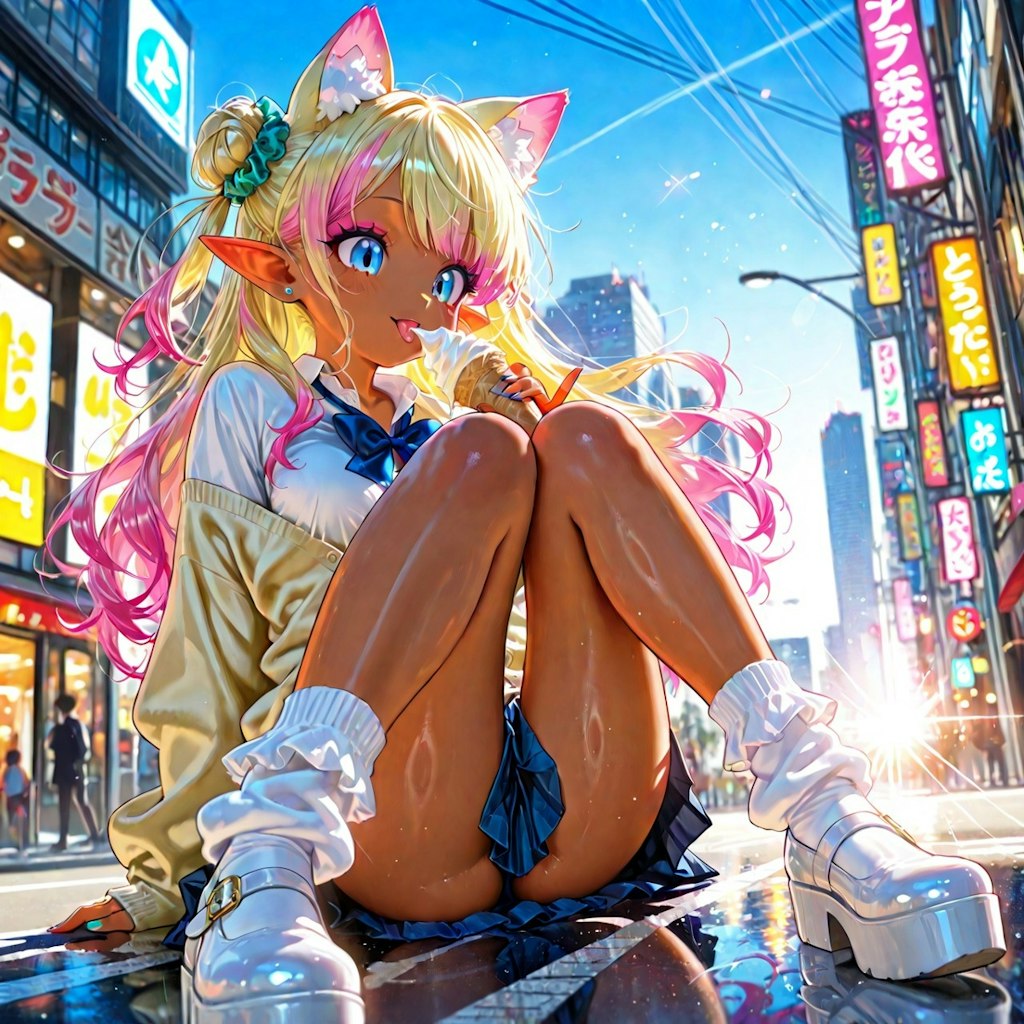 12枚）アイスクリームとギャル