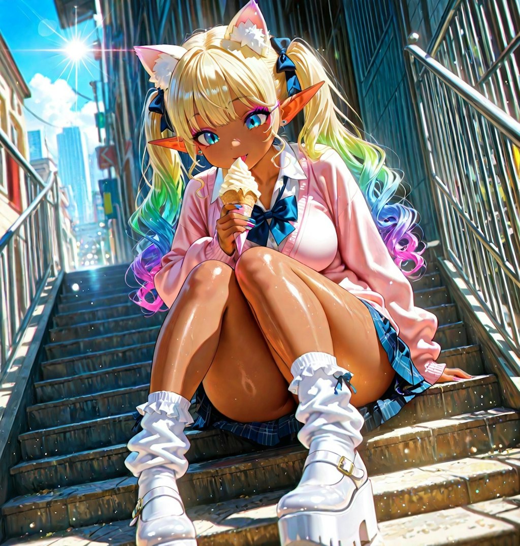 12枚）アイスクリームとギャル