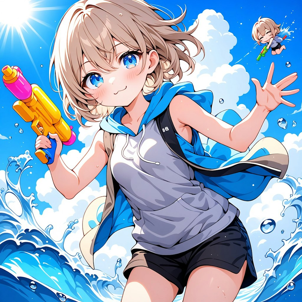 小説『ウォタガン大会withちびキャラ/水弾奥義(ウォタガンバースト)』【ニャンノ世界】