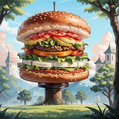 巨大ハンバーガー