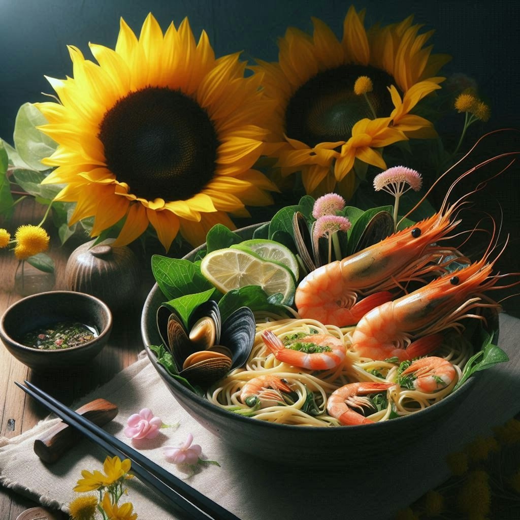 ひまわりseafood noodle