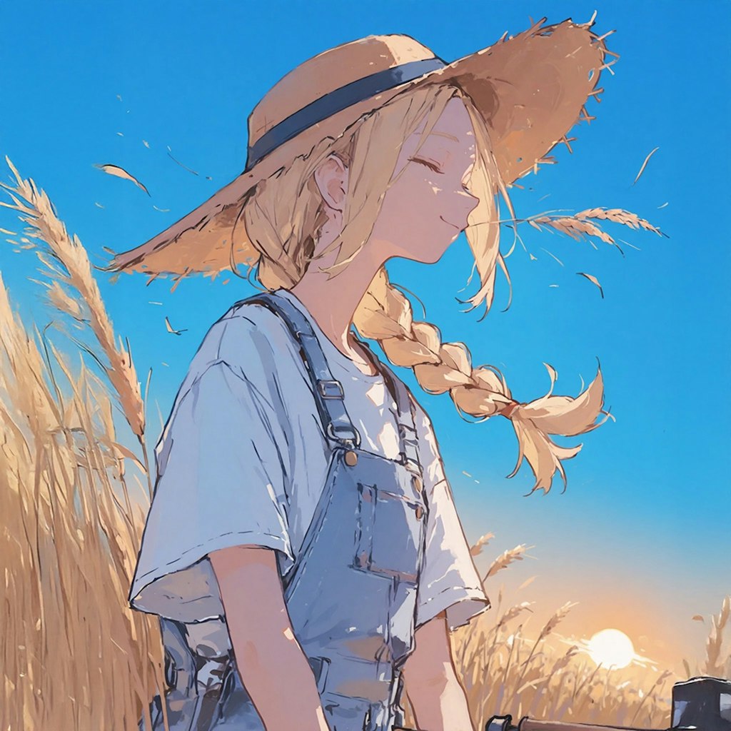 豊作に喜ぶ
