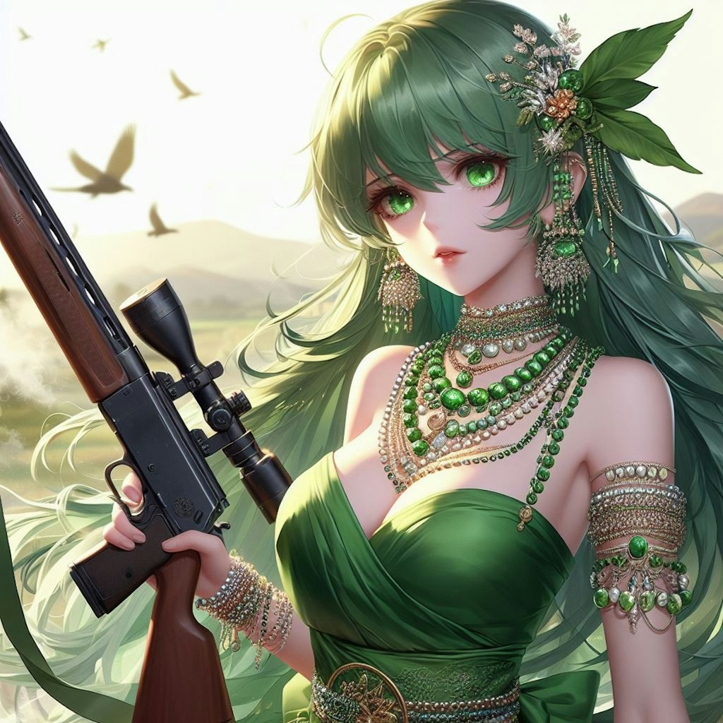 緑の姫様とライフル
