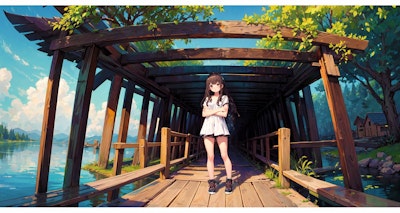 木の橋と少女18