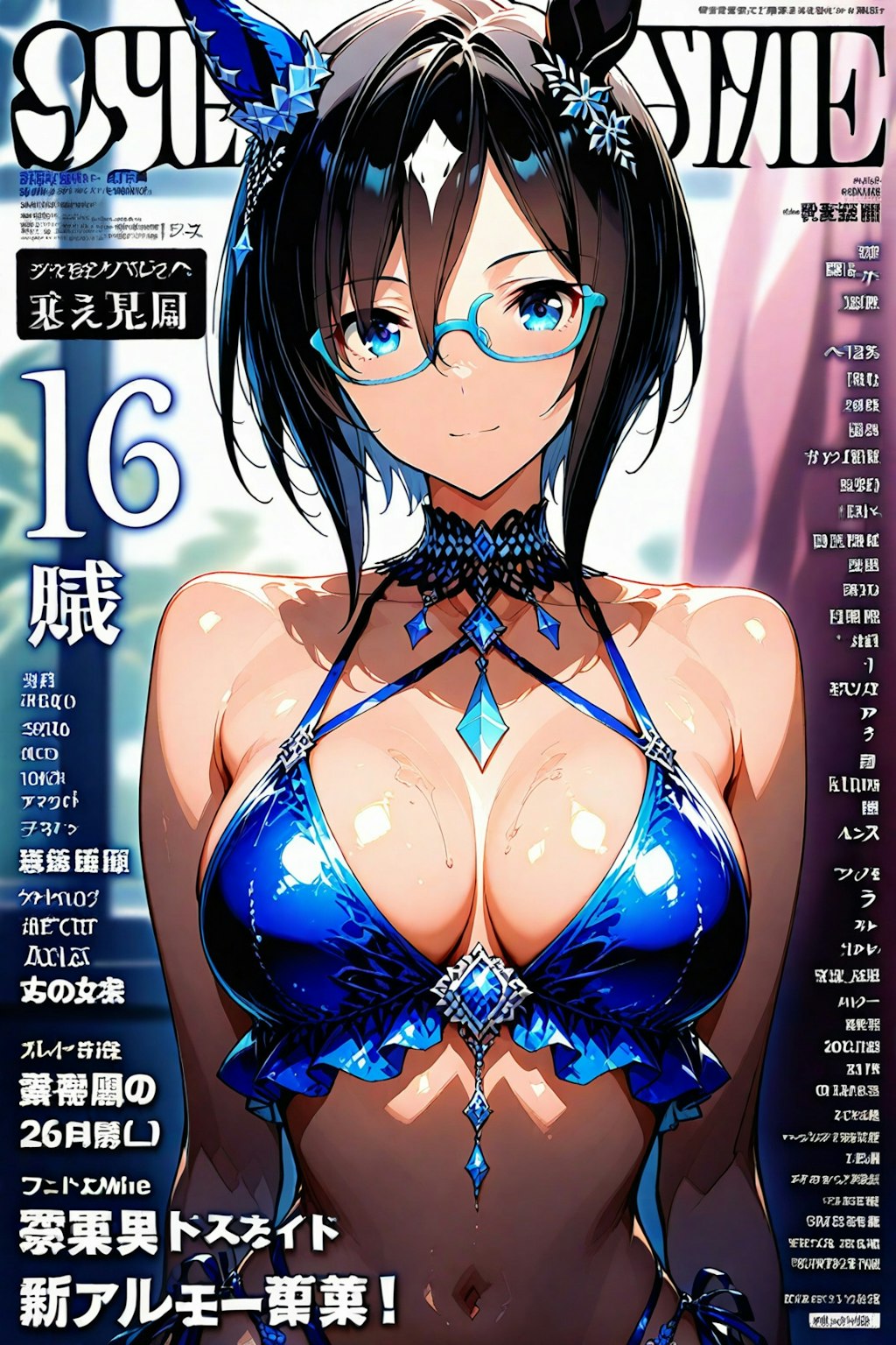（二次創作）デジたんが表紙買いするウマ娘が表紙を飾った雑誌達♪・・（創作眼鏡っ娘♪ウマ娘ちゃんの髪が1枚目と2枚目で違うのはご勘弁を💦）