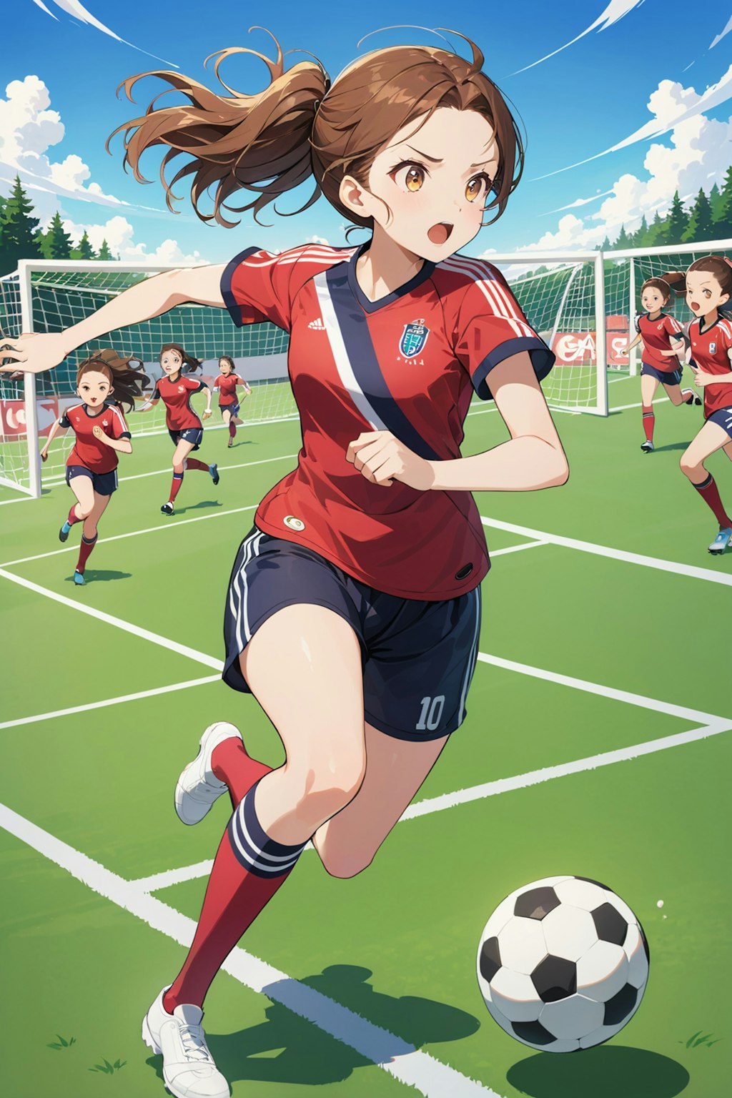 かわいいサッカー少女