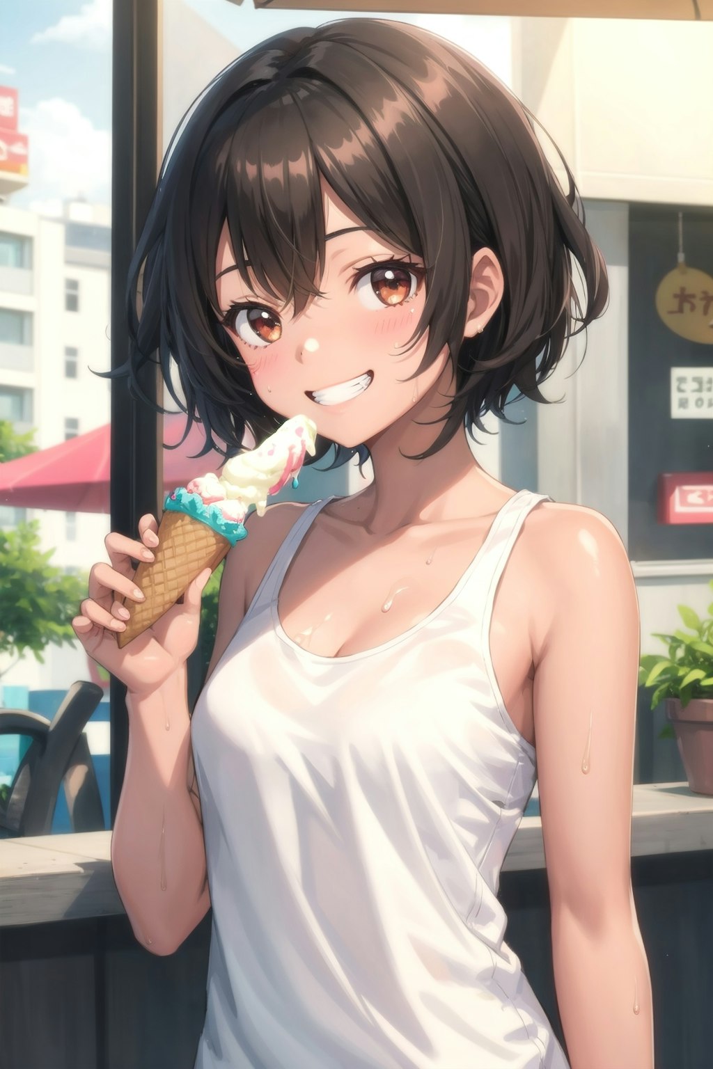 褐色娘とアイスクリーム🍦